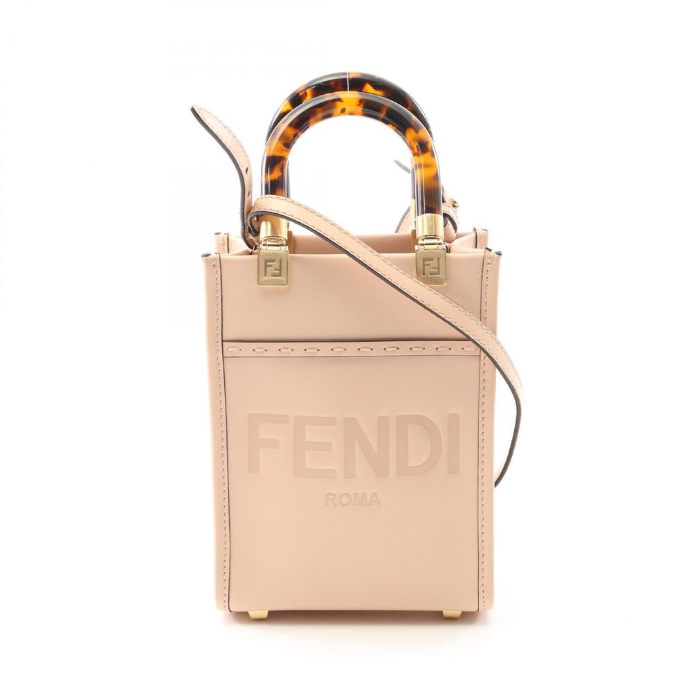 Fendi Pink Leather Handbag Sunshine